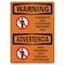 Signmission OSHA Warning Sign, 3.5" Height, 5" Width, Hazardous Authorized Personnel Bilingual, Landscape OS-WS-D-35-L-12632 - alternate 1